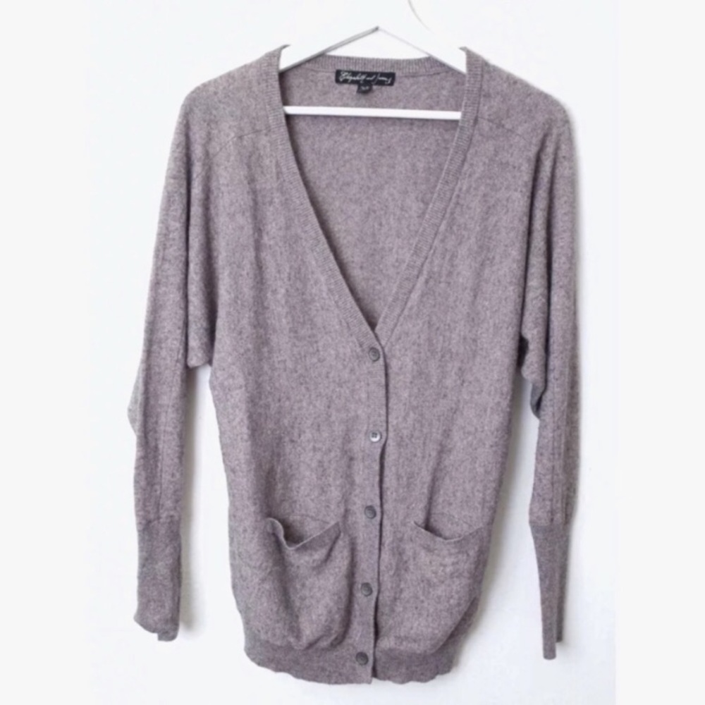 Elizabeth and James Oversized Wool Cardigan dolman